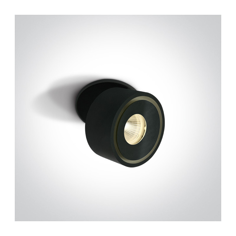 11108LA/B/W czarny wpust COB LED 3000K 8W zasilacz 200mA w zestawie