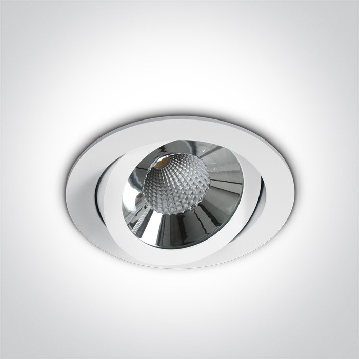 11110A/W/C biały wpust COB LED 4000K nieściemnialny zasilacz LED w komplecie