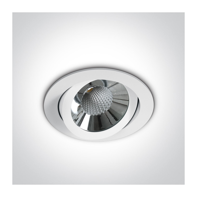 11110A/W/C biały wpust COB LED 4000K nieściemnialny zasilacz LED w komplecie