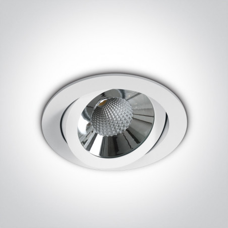 11110A/W/C biały wpust COB LED 4000K nieściemnialny zasilacz LED w komplecie