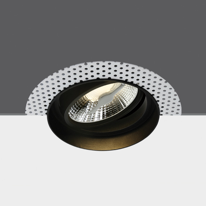 11110ATR/B czarna wpuszczana oprawa typu downlight z oprawką GU10 R111 puszka montażowa