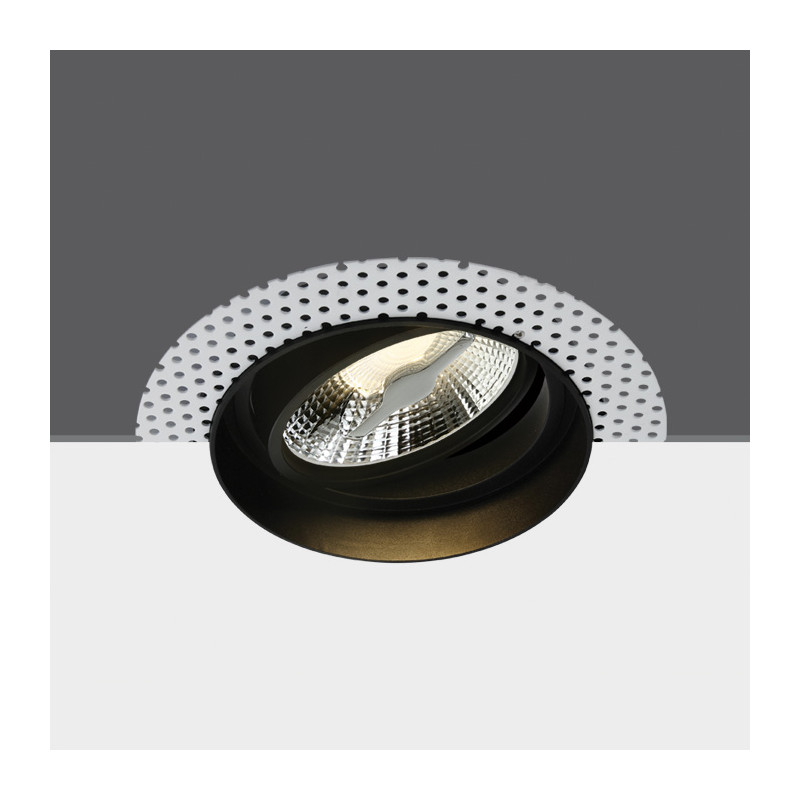 11110ATR/B czarna wpuszczana oprawa typu downlight z oprawką GU10 R111 puszka montażowa
