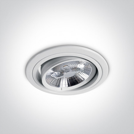 11110D/W biały wpuszczany downlight z oprawką GU10 R111 nadaje się do modułu LED