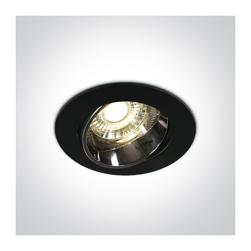 11110E/B/W czarny wpust z odbłyśnikiem ciemny chrom COB LED 3000K 10W nieściemnialny zasilacz LED w zestawie