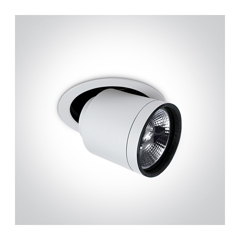 11110H/W biała wpuszczana oprawa typu downlight z oprawką GU10 R111