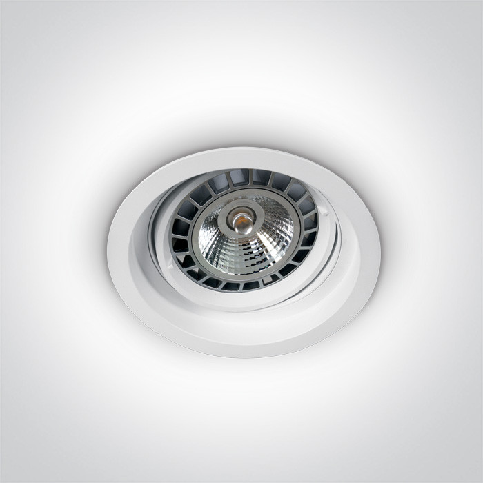 11110N/W biała wpuszczana oprawa typu downlight z oprawką G53 R111