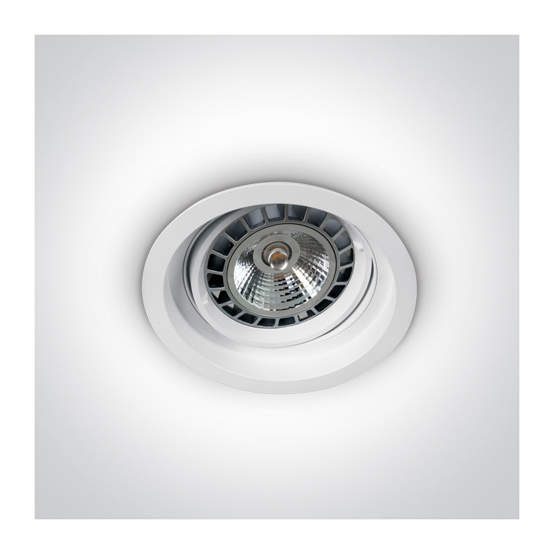 11110N/W biała wpuszczana oprawa typu downlight z oprawką G53 R111