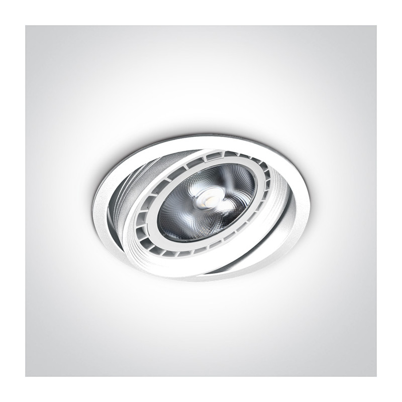 11110R/W biały downlight multi system z oprawką G53 R111