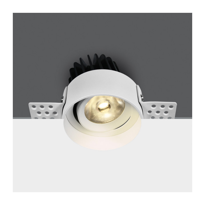 11112T/W/W biały regulowany wpust COB LED 12W 3000K trimless dark light wymagany zasilacz LED 700mA o stałym napięciu