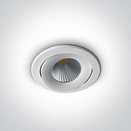 11115C/W/C biała wpuszczana oprawa typu downlight COB LED 4000K 15W nieściemnialny zasilacz LED w zestawie