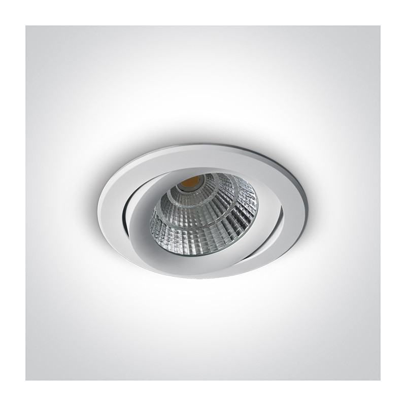 11120C/W/C biała wpuszczana oprawa typu downlight COB LED 4000K 20W nieściemnialny zasilacz LED w zestawie