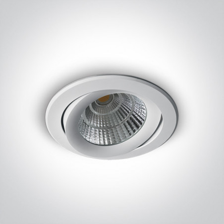 11120C/W/C biała wpuszczana oprawa typu downlight COB LED 4000K 20W nieściemnialny zasilacz LED w zestawie