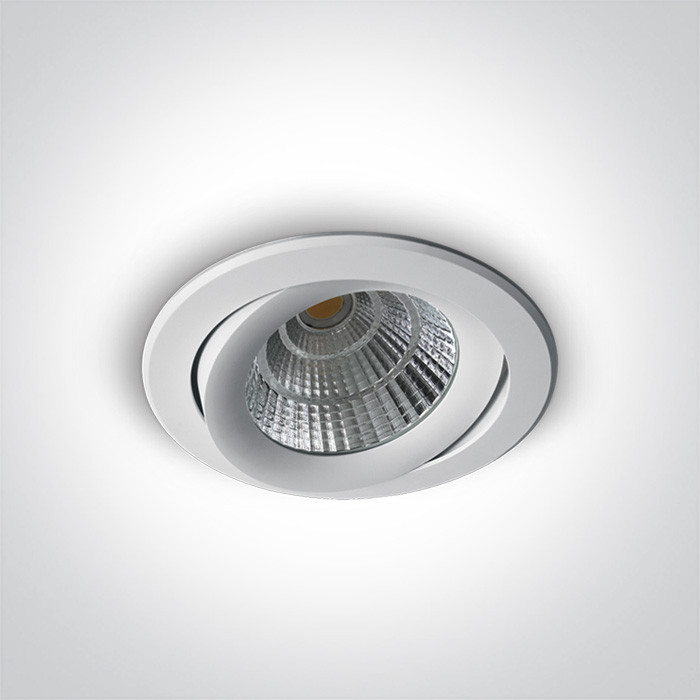 11120C/W/W biała wpuszczana oprawa typu downlight COB LED 3000K 20W nieściemnialny zasilacz LED w zestawie