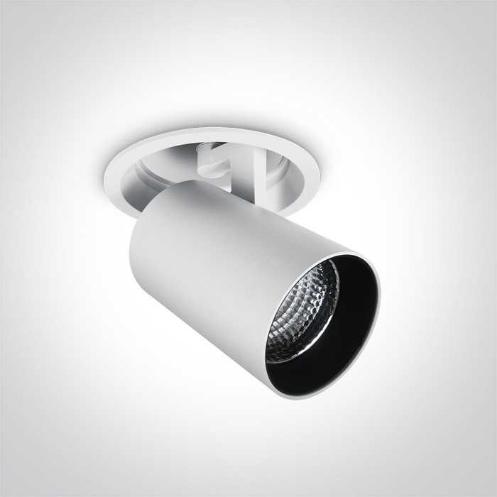 11125RA/W/C biały downlight COB LED 4000K 25W nieściemnialny zasilacz LED w zestawie