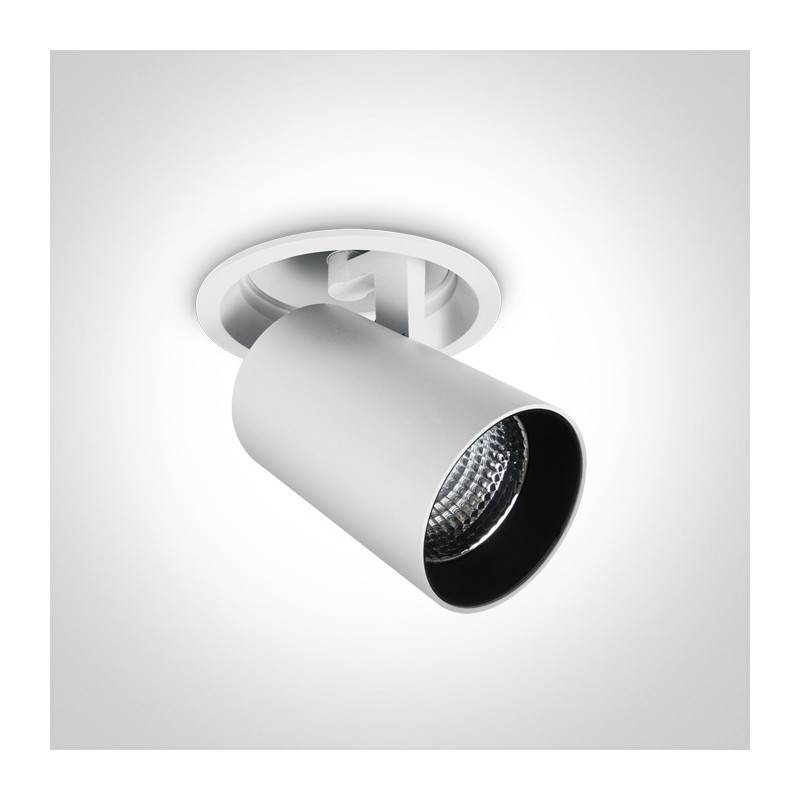 11125RA/W/C biały downlight COB LED 4000K 25W nieściemnialny zasilacz LED w zestawie