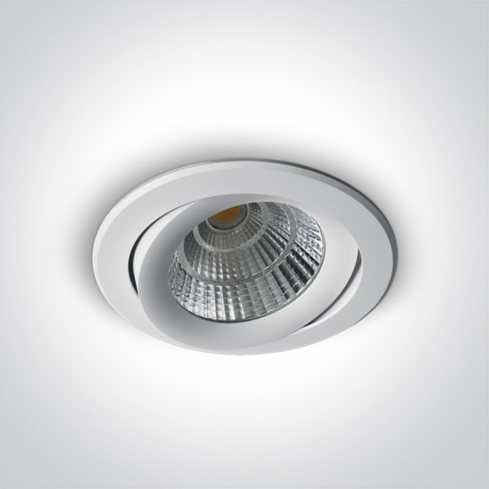 11130C/W/C biała wpuszczana oprawa typu downlight COB LED 4000K 30W nieściemnialny zasilacz LED w zestawie