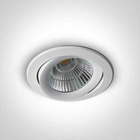 11130C/W/C biała wpuszczana oprawa typu downlight COB LED 4000K 30W nieściemnialny zasilacz LED w zestawie