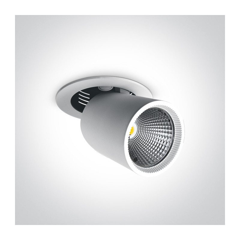 11135L/W/C biała wpuszczana oprawa typu downlight COB LED 4000K 35W nieściemnialny zasilacz LED w komplecie