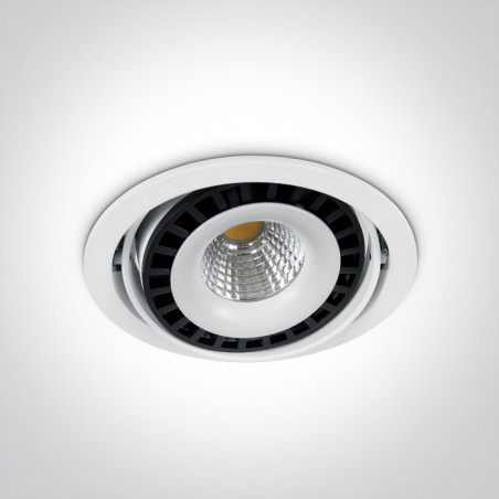 11150A/W/C biała wpuszczana oprawa typu downlight COB LED 4000K 50W nieściemnialny zasilacz LED w zestawie