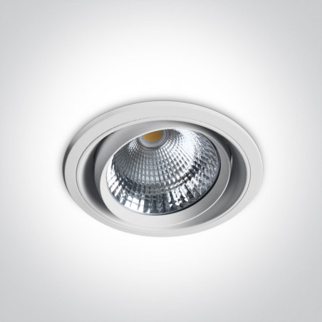 11150B/W/W biały elastyczny downlight COB LED 3000K 50W nieściemnialny zasilacz LED w zestawie