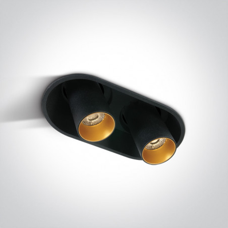 11207C/B/W czarny wpust COB LED 3000K 2x7W wymagany zasilacz o stałym napięciu 700mA