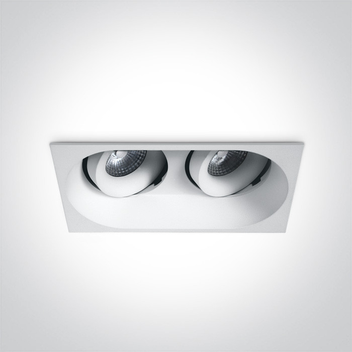 11207WD/W/W biały wpust LED IP54 3000K 2x7W dark light wymagany zasilacz 700mA