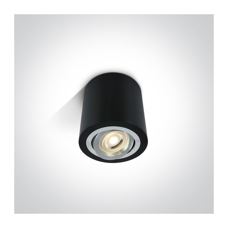 12105AB/B czarna oprawa sufitowa z oprawką GU10 MR16 10W