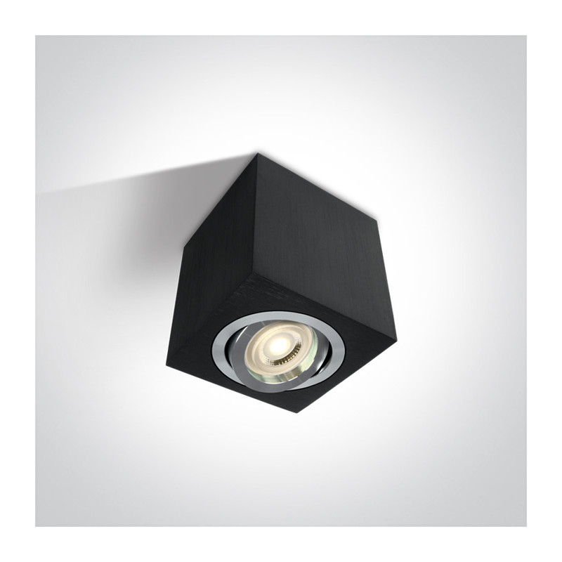 12105AC/B czarna oprawa sufitowa z oprawką GU10 MR16 10W