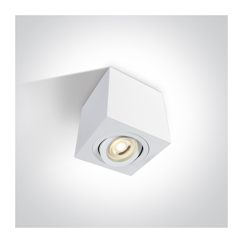 12105AC/W biała oprawa sufitowa z oprawką GU10 MR16 10W