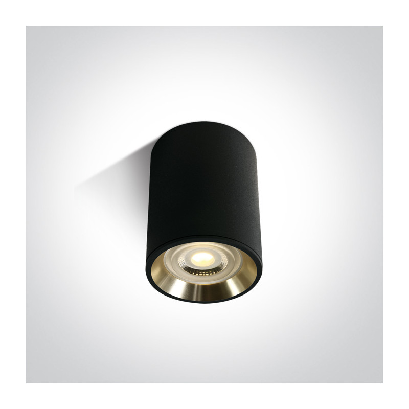 12105AL/B/GL czarno-złota oprawa sufitowa z oprawką GU10 MR16 10W