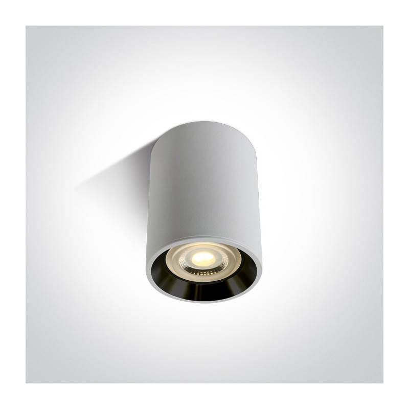 12105AL/W/B biało-czarna oprawa sufitowa z oprawką GU10 MR16 10W