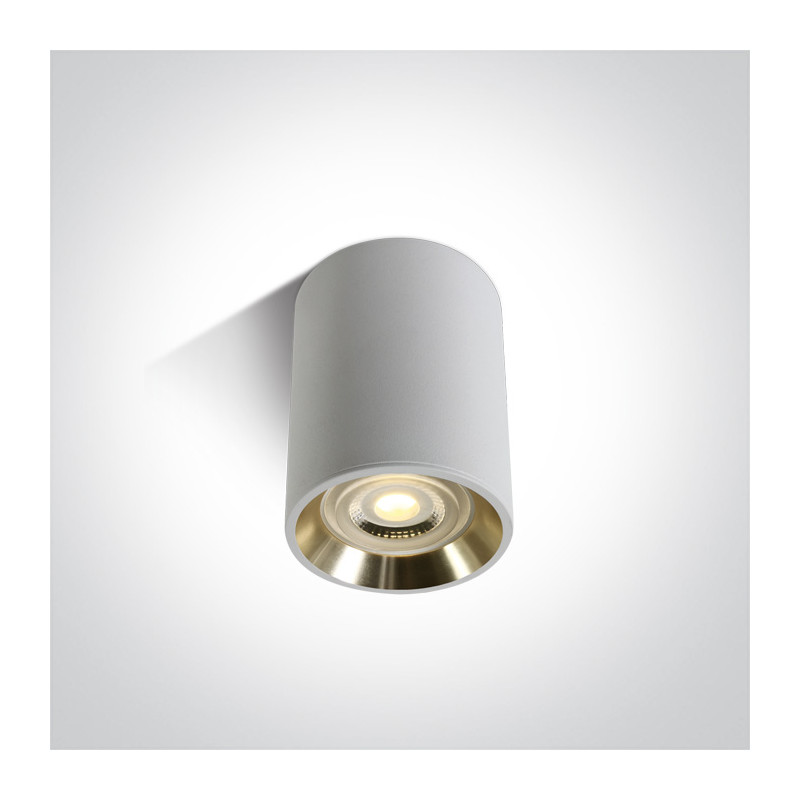 12105AL/W/GL biało-złota oprawa sufitowa z oprawką GU10 MR16 10W