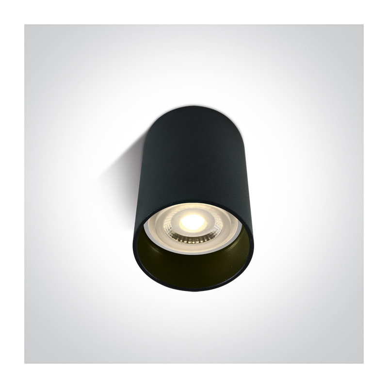 12105E/B czarna oprawa sufitowa z oprawką GU10 MR16 20W