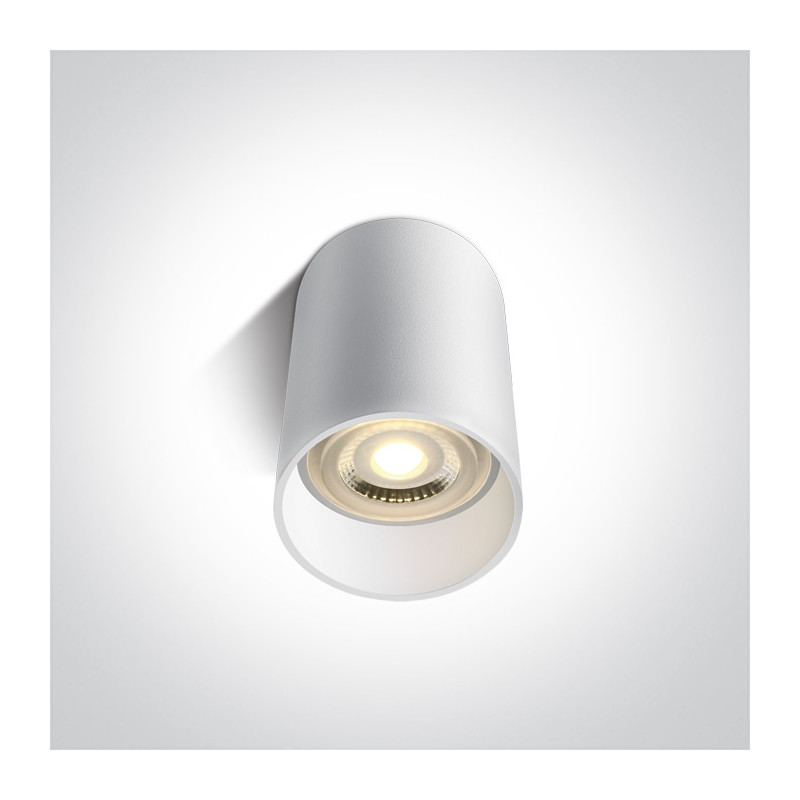 12105E/W biała oprawa sifitowa z oprawką GU10 MR16 20W