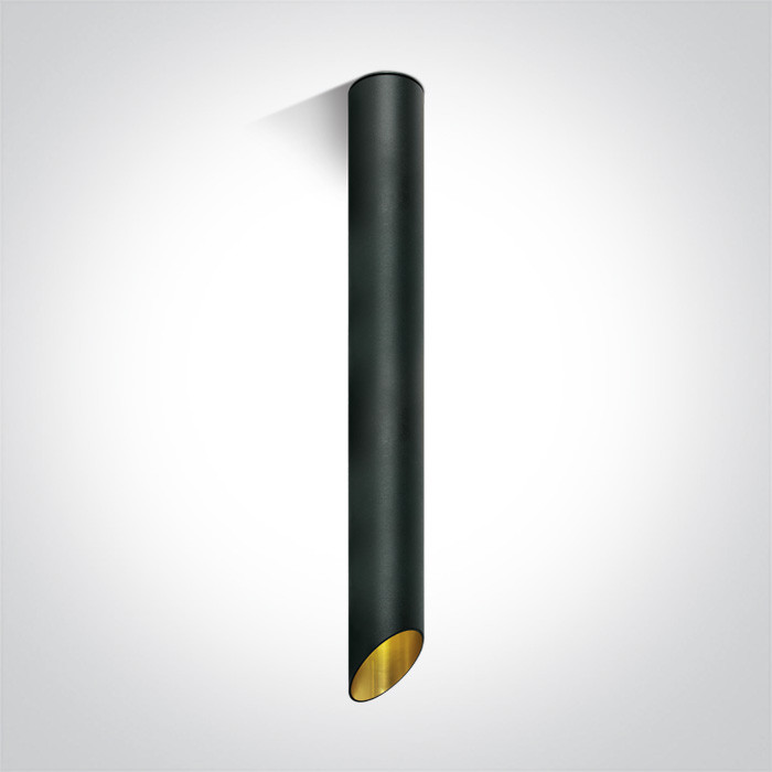 12105E3/B/GL czarna oprawa sufitowa ze złotym odbłyśnikiem i oprawką GU10 MR16 10W