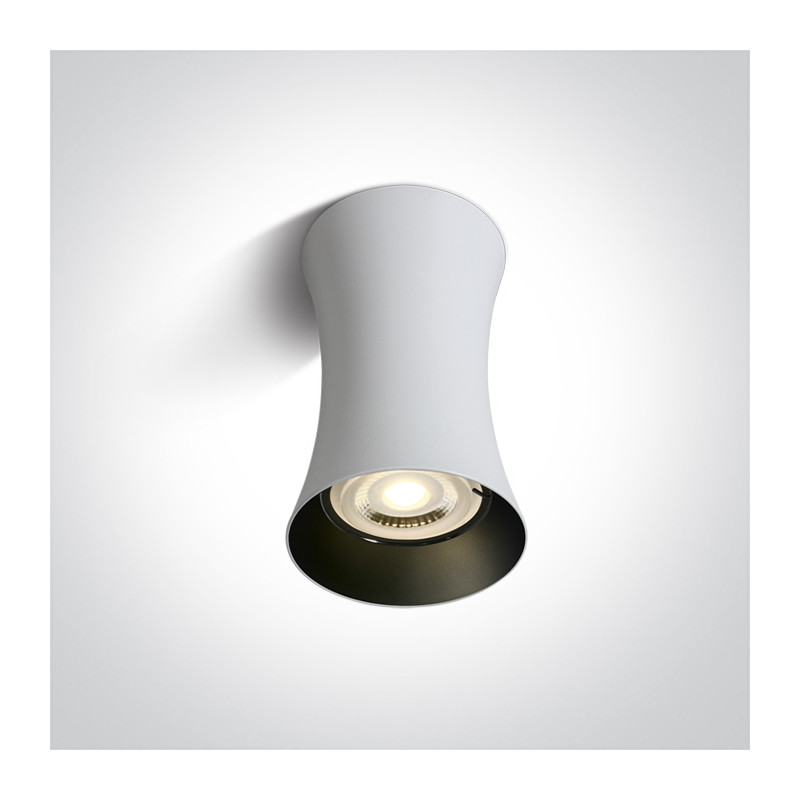 12105F/W biała oprawa sufitowa z oprawką GU10 MR16 10W