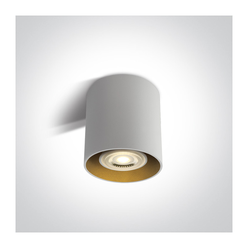 12105T/W biała oprawa sufitowa z oprawką GU10 MR16 10W