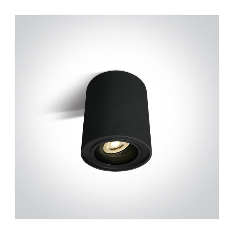 12105Y/B czarna oprawa sufitowa z oprawką GU10 MR16 10W