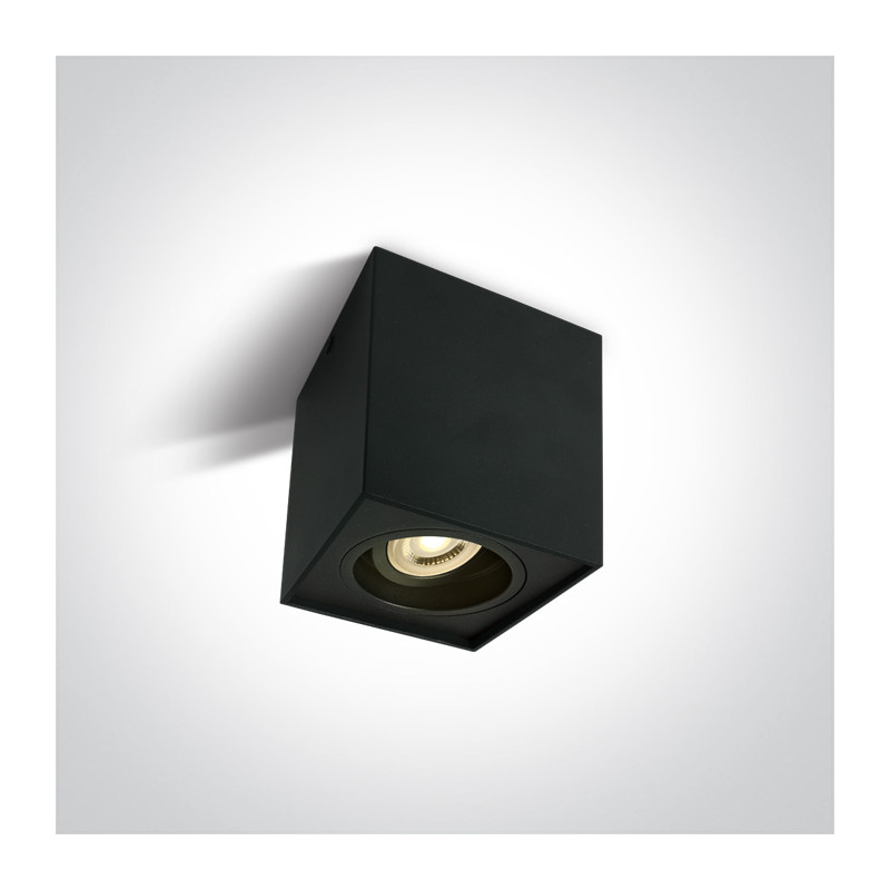 12105YA/B czarna oprawa sufitowa z oprawką GU10 MR16 10W