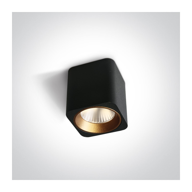 12107KA/B/W czarna oprawa sufitowa chill out AC LED 3000K 7W pierścień należy zamówić osobno