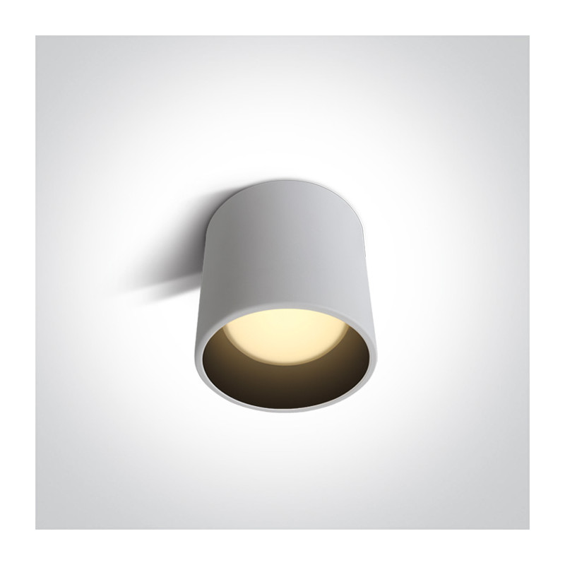 12107LD/W/W biała oprawa sufitowa SMD LED 3000K 7W nieściemnialny zasilacz LED w komplecie