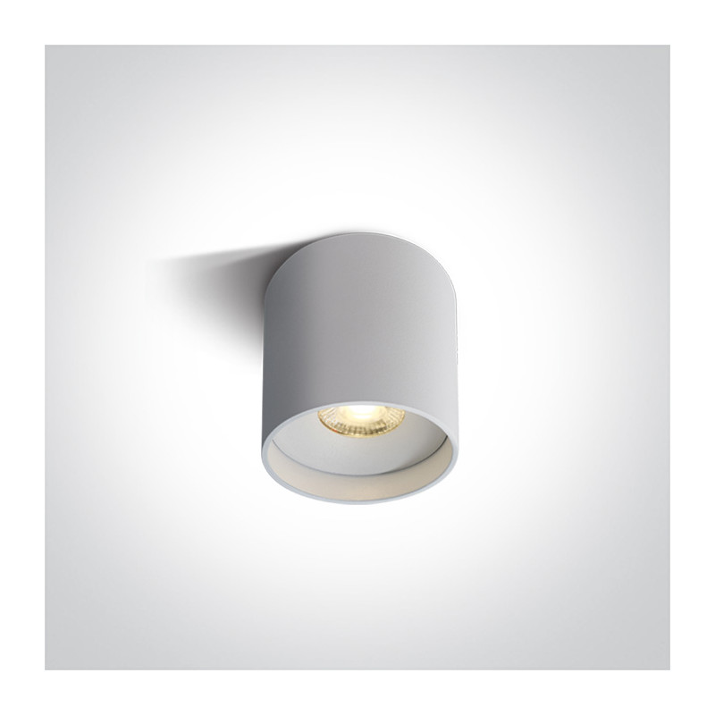 12108C/W/W biała oprawa sufitowa COB LED 3000K 8W nieściemnialny zasilacz LED w zestawie