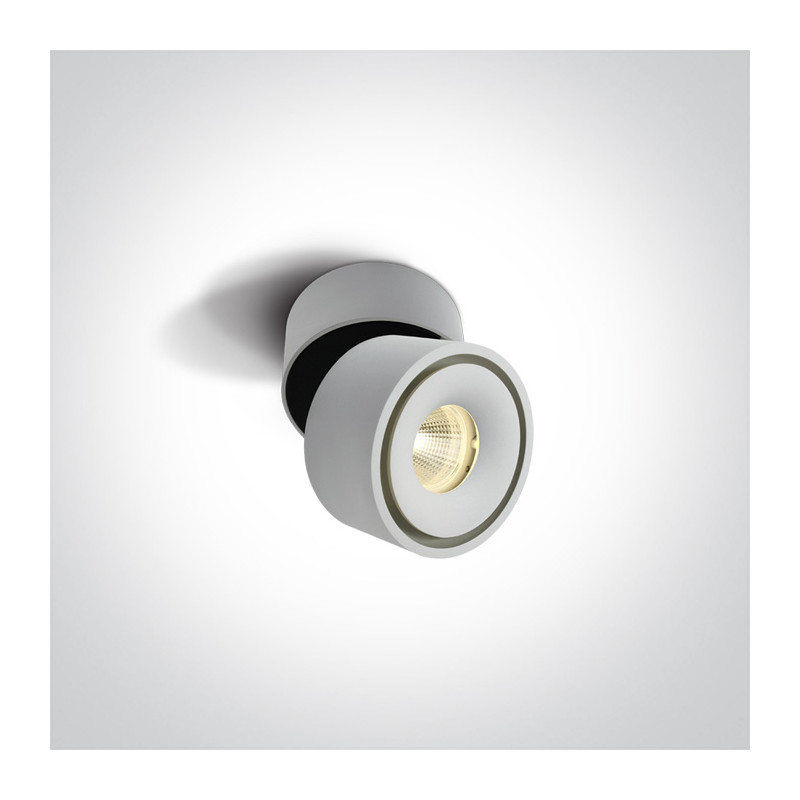 12108LA/W/W biała regulowana oprawa sufitowa COB LED 3000K 8W nieściemnialny zasilacz LED w zestawie