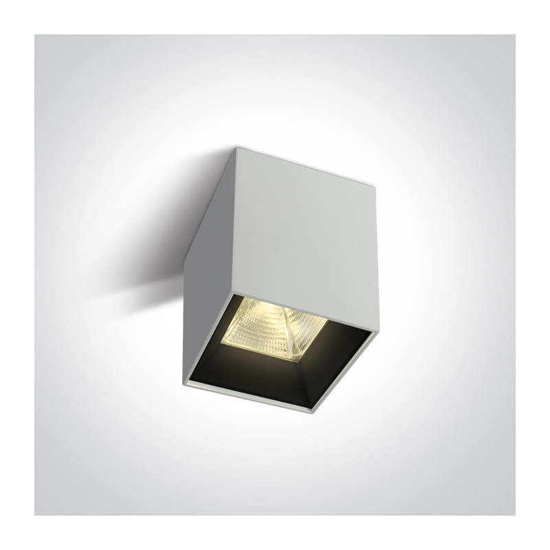 12115HA/W/W biała oprawa sufitowa COB LED 3000K 15W nieściemnialny zasilacz LED w komplecie