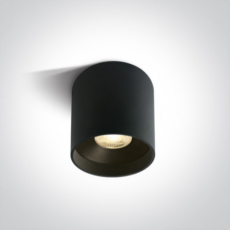 12122C/B/W czarny cylinder COB LED 3000K 22W nieściemnialny zasilacz LED w zestawie