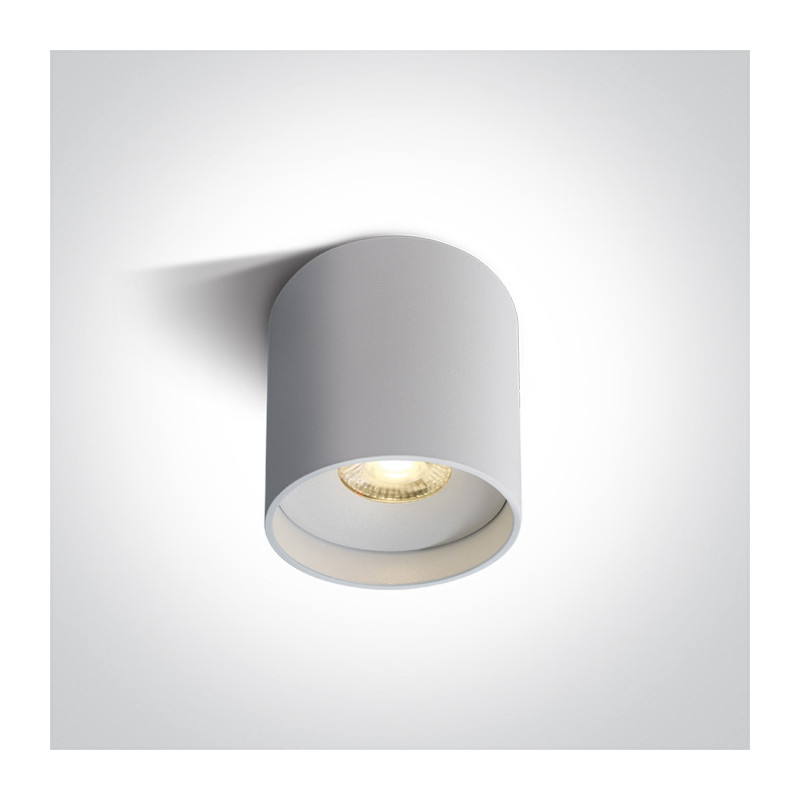 12122C/W/W biały cylinder COB LED 3000K 22W nieściemnialny zasilacz LED w zestawie