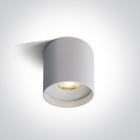 12122C/W/W biały cylinder COB LED 3000K 22W nieściemnialny zasilacz LED w zestawie