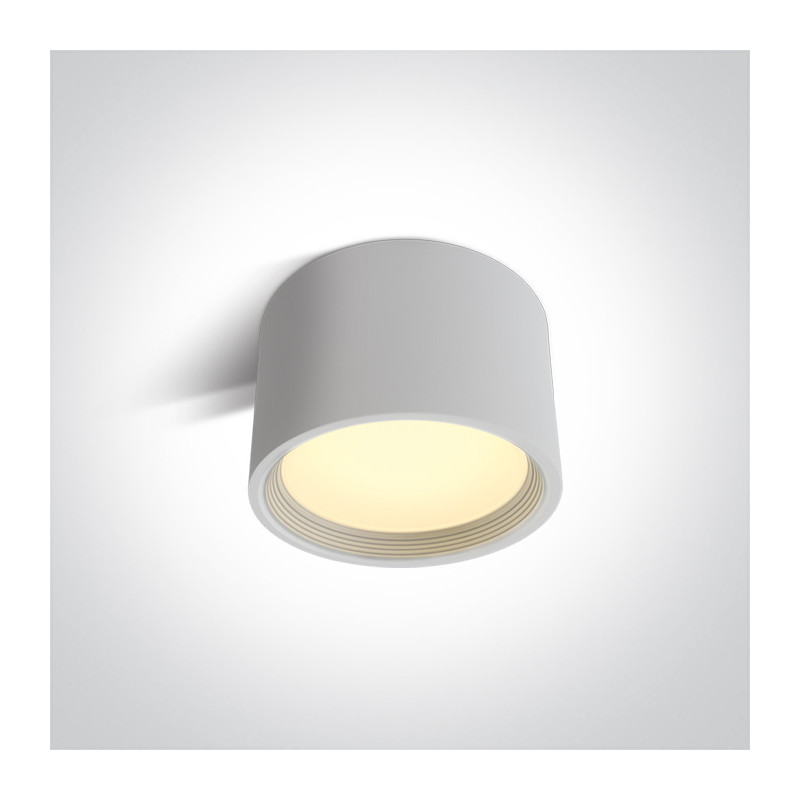 12125L/W/W biała oprawa sufitowa COB LED 3000K 25W nieściemnialny zasilacz LED w komplecie