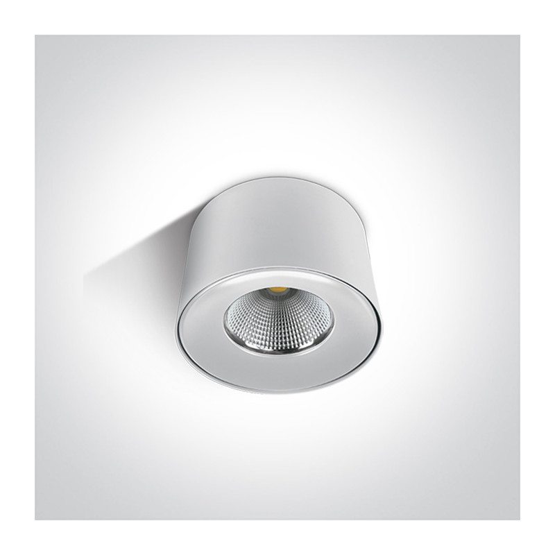 12130LA/W/W biała oprawa sufitowa COB LED 3000K 30W nieściemnialny zasilacz LED w komplecie