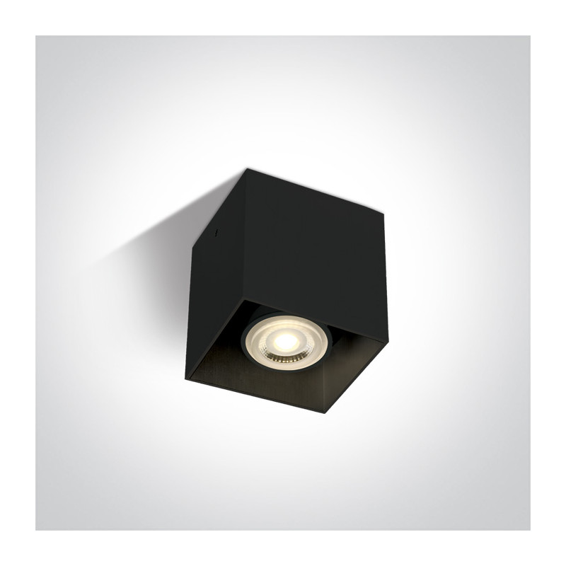 12134/B czarna oprawa sufitowa z oprawką GU10 MR16 50W